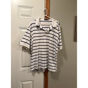 Polo Ralph Lauren polo shirt featuring navy blue horizontal stripes size XXL(T)